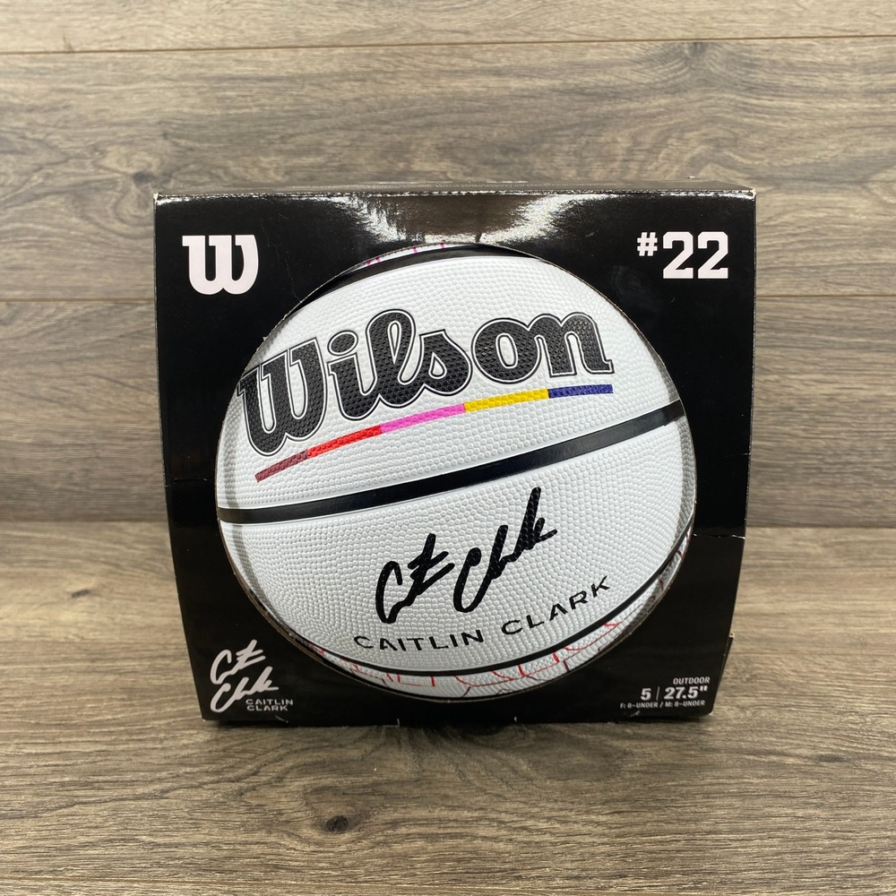 Wilson Caitlin Clark Basketball Youth Size 5 27.5 White Signature Series #22